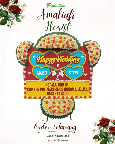 Papan Bunga Pernikahan Bambulung
